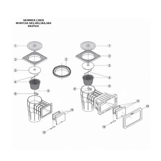 ΑΝΤΑΛΛΑΚΤΙΚΑ ΠΙΣΙΝΑΣ ΓΙΑ SKIMMER SKS, SRS, SKA, SRA KRIPSOL